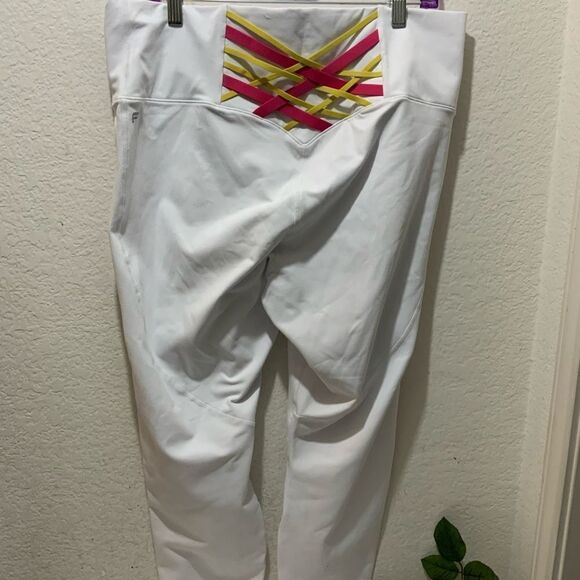 Fabletics Kessler ll High-Waisted Leggings Size 1X 16-18 Plush Pink Multi White - Picture 5 of 9